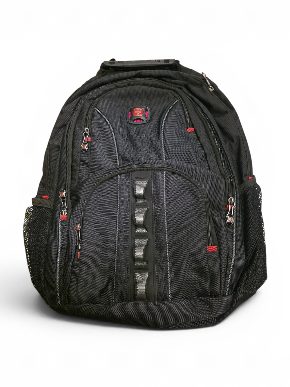 SwissGear Black Backpack with Red Accents